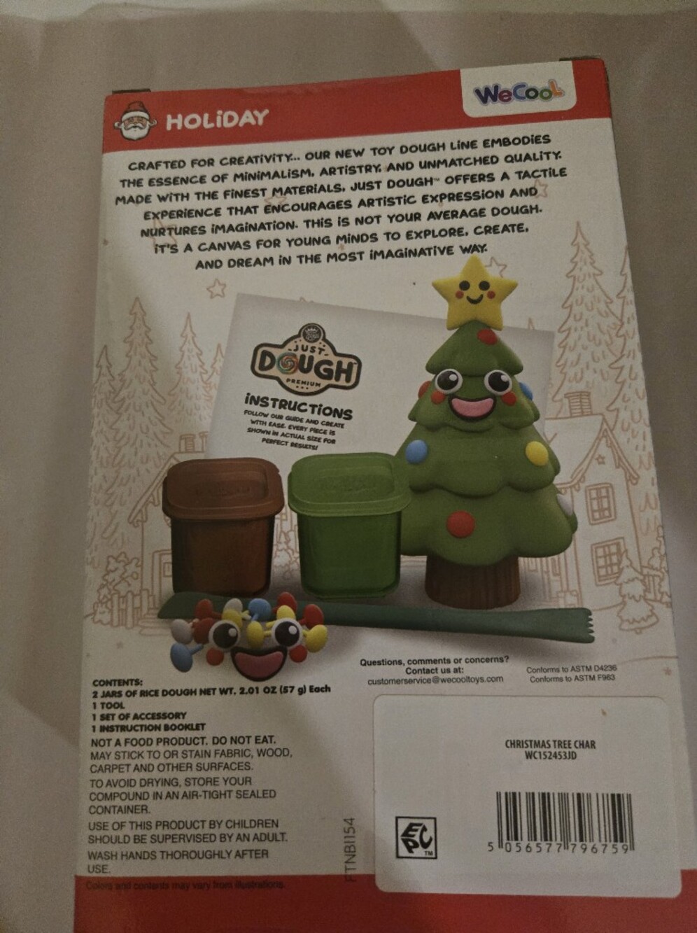 Just Dough Premium Kids Dough Set - Green & Orange, WeCool Holiday Edition - Picture 3 of 3